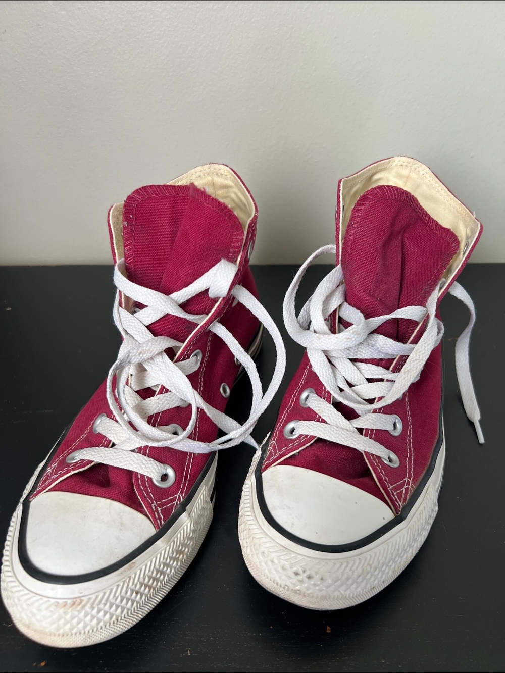 Converse High-Top Canvas Sneakers - Red W 7/M 5